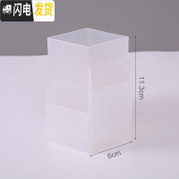 三维工匠多功能笔筒可爱小清新笔桶透明创意时尚韩国三格塑料收纳盒欧式少女心小学生办公桌复古简约ins风桌面摆 三格(透明)