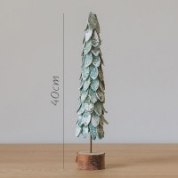 家柏饰(CORATED)原木圣诞树摆件森系森林风格橱窗咖啡馆童话装饰主题陈列 瓦松40CM