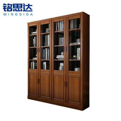 铭思达实木书柜四门台