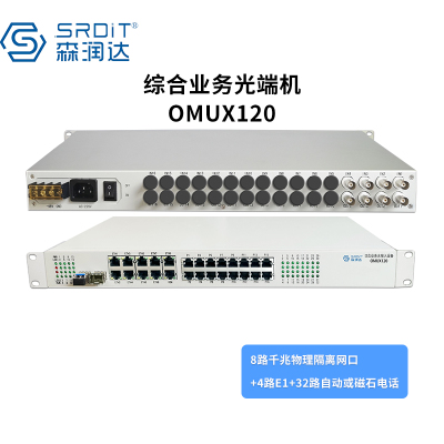森润达SRDIT PDH光端机综合业务光端机电话光端机多业务光端机OMUX120 i8G8E16P/S40L