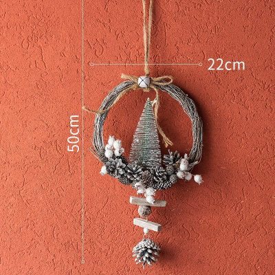 家柏饰(CORATED)圣诞树壁挂垂吊花环圣诞节装饰品场景布置墙面店铺用品饰品 素描圣诞树挂饰(C)