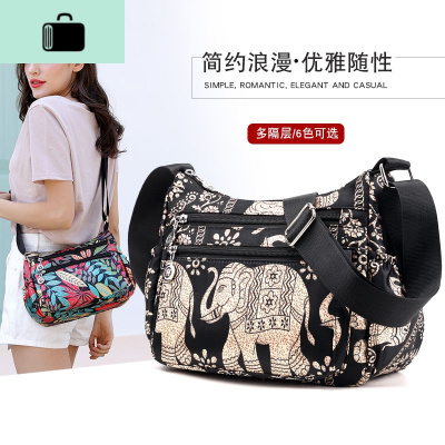 女包布包2019新款休闲帆布单肩斜跨包中老年妈妈包牛津尼龙斜挎包NEW LAKE女斜挎包