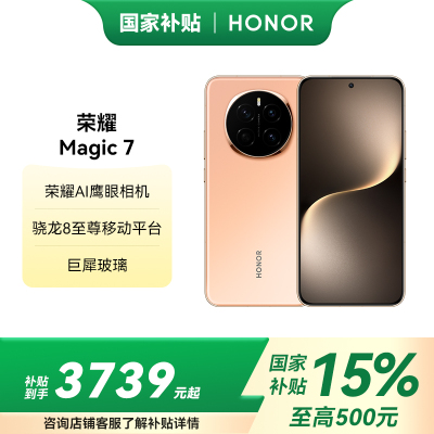 HONOR/荣耀Magic7 12 256 5G 天际蓝 骁龙8至尊版移动平台 荣耀AI自然光绿洲护眼屏 第三代青海湖电池 5G手机