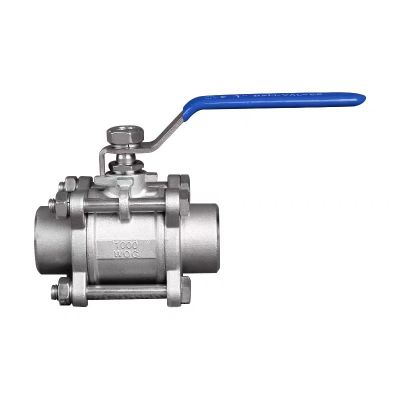 盛京联硕 304不锈钢三片式焊接球阀DN8 [2分]个