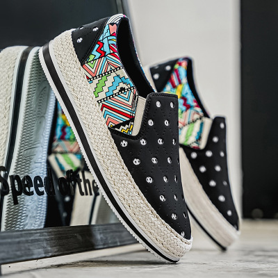 男士新款2025四季可穿休闲舒适透气潮流时尚百搭日常新款男士布鞋