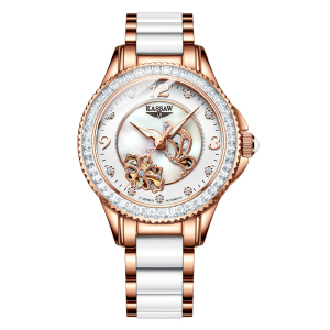 卡梭(KASSAW)手表女新款商务潮流陶瓷自动机械表女表防水时尚款K880LK882L