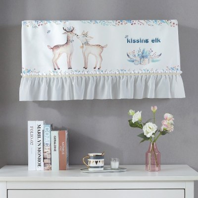 家柏饰(CORATED)空调罩挂机防尘罩北欧开机不取挂式空调套 亲亲麋鹿 1P[空调长度77-82cm适用]