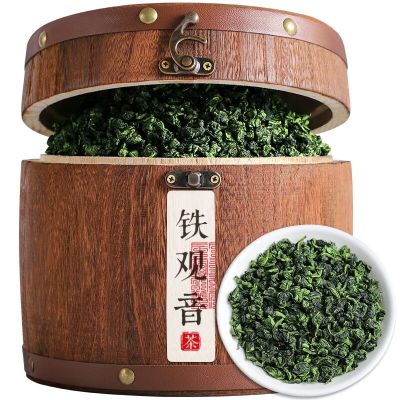 福岗安溪品质浓香型精选秋茶铁观音茶叶新茶乌龙茶木桶罐装礼盒装500g