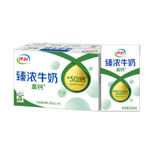 [9月生产][推荐]伊利臻浓牛奶高钙 250mL*16盒/箱 +50%钙 咖啡伴侣 礼盒装
