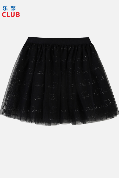 [1件3折]铅笔俱乐部童装秋装新款女童短裙中大童半身裙儿童网纱百搭裙