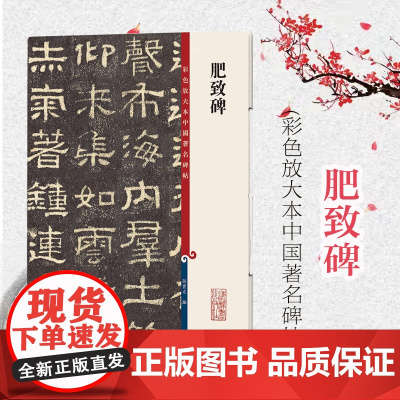 正版 肥致碑 彩色放大本中国碑帖 繁体旁注 孙宝文 隶书毛笔字帖书法成人学生临摹帖古帖墨迹拓本鉴赏书籍 上海辞书出版
