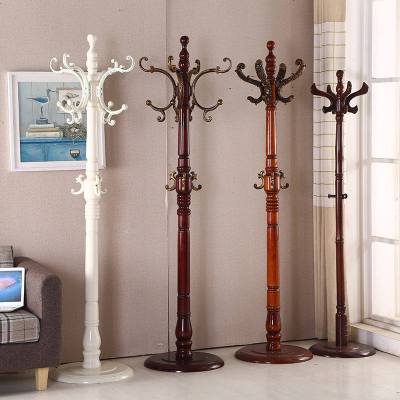 衣帽架落地实木创意挂衣架欧式复古家用客厅组合卧室挂放衣服架子