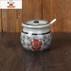 敬平日式陶瓷油泼辣子罐调味罐陶瓷商用猪油罐热油辣椒罐辣椒油罐家用