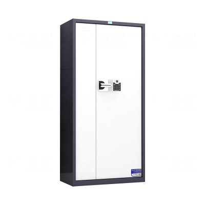 臻远ZYJJ-80015 保密柜密码文件柜保密档案资料柜钢制密码锁保密 灰白套通门智能指纹锁