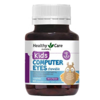 Healthy Care澳世康儿童护眼咀嚼片60片叶黄素胡萝卜素婴幼儿学生保护视力澳洲原装进口膳食营养补充剂