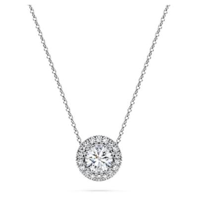 Swarovski永恒光环单石吊坠 Eternity系列闪亮钻石点缀精致优雅 白金项链