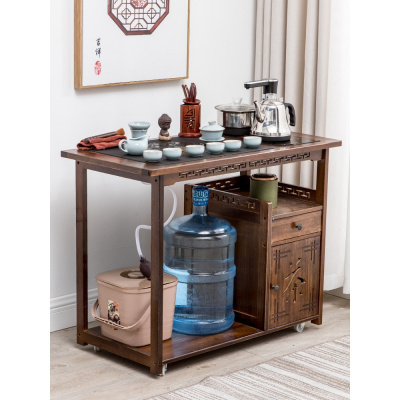 森美人茶几泡茶桌茶台移动茶车套装简约现代复古小户型几茶水架泡茶桌子