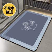 [补贴10硅藻泥速干软地垫浴室卫生间门口吸水防滑脚垫子洗手间厕所小地毯 40x60cm[升级加厚约4.5mm丨秒吸速干]