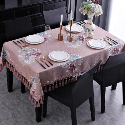 家柏饰(CORATED)新中式桌布少女心粉色公主风温馨卧室梳妆台长方形茶几餐桌布艺