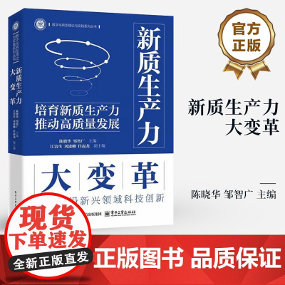 店 新质生产力大变革 陈晓华 新质生产力竞争势力与产业变革潜力研究书籍 数字化转型理论与实践系列丛书 电子工业出版社