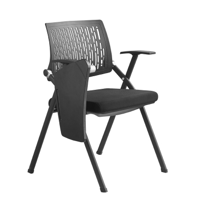 富和美(BNF)黑色培训椅办公家具培训椅办公椅会议室开会椅新闻记者椅透气椅D3013培训椅