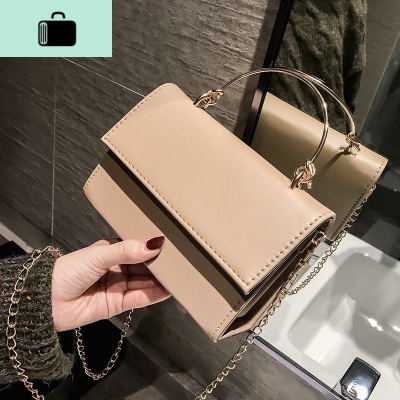 ins超火包包女2020新款潮韩版百搭单肩斜挎包复古时尚手提小方包NEW LAKE女斜挎包