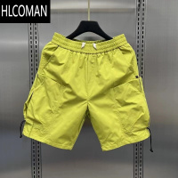 HLCOMAN机能工装短裤男士夏季薄款宽松美式大口袋中裤男休闲速干五分裤子