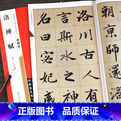 [正版]赵孟頫洛神赋 名家墨宝选粹临帖放大本武鄂 赵体赵孟俯行书毛笔字帖书法练字临摹古帖碑帖初学者习字贴米字格书籍崇文