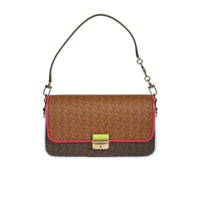 迈克·科尔斯(MICHAEL KORS)女士单肩包时尚徽标印花三色拼接可调