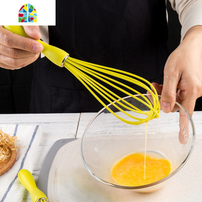 打蛋器手动家用烘培小工具培色硅胶蛋抽10线手工手动搅拌棒10寸 FENGHOU