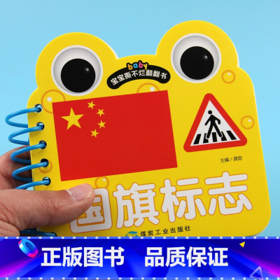 [正版]国旗标卡片 宝宝撕不烂翻翻书 0-1-2-3岁启蒙认知书 国旗标志 0-6岁幼儿童书早教启蒙书婴儿幼儿园中英双