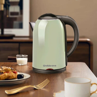 格米莱电热水壶D817水壶304食品级不锈钢一体内胆2.0升大容量 2L 格来德D817绿色2.0升不保温