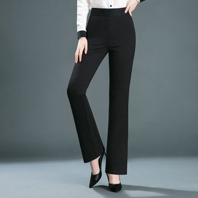 迪鲁奥(DILUAO)新款女装秋季女士休闲裤高腰宽松中年妈妈裤子中老年松紧腰