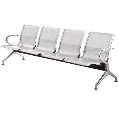 锦北 钢制排椅机场椅加固加厚医院长椅候诊椅连排输液等候椅 B款四人位