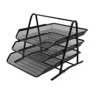 优诗提念YSTN-WJP01 金属网状3层文件盘(计价单位:个)黑色