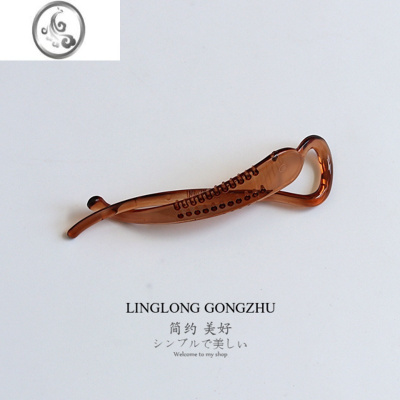 JiMi香蕉夹竖夹马尾发夹后脑勺盘发夹子头饰 韩版ins外出扭夹弹力横夹