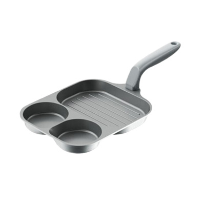 三禾煎锅19cm陶瓷不粘0氟涂层钻石钛平底早餐煎盘LJ19U4