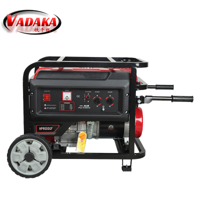VADAKA汽油发电机组工厂家用便捷式小型工业级应急6.5KW-380v电启动台
