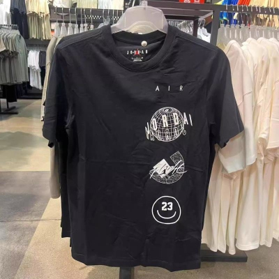 NIKE耐克短袖T恤JORDAN运动休闲舒适针织圆领男装FN6028-010 D
