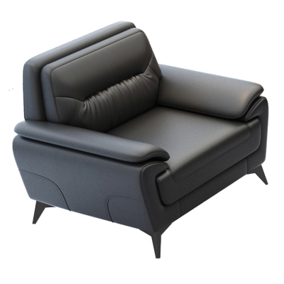 易企采 单人位西皮办公沙发简约现代休息区接待会客商务洽谈沙发