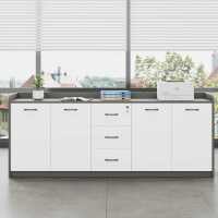 鑫金虎 办公室文件柜茶水柜会议室柜子落地矮柜 2000*600*900mm