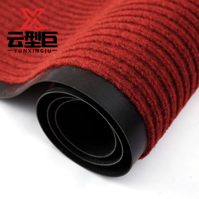 云型巨 条纹地毯 大面积铺满可裁剪入户门地垫地毯防滑进门门垫脚垫 暗红色1.6m*15m 单位:卷