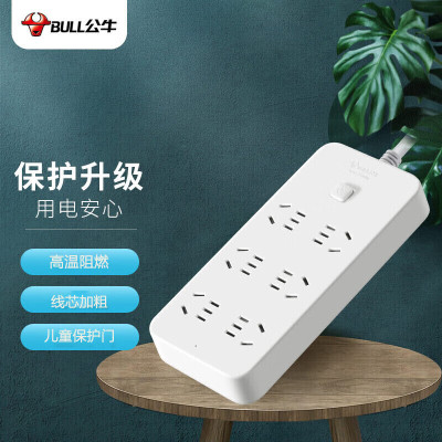公牛(BULL)插座GN-M1060新国标6位插孔 线长3米 单位:个