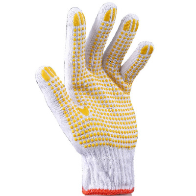 誉丰YL-5014白纱黄胶点胶线手套 双
