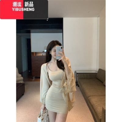 YIBUSHENG纯欲性感吊带连衣裙女季新款辣妹收腰显瘦A字包臀裙子