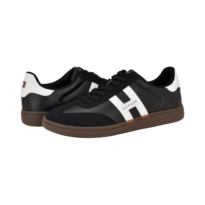 TOMMY HILFIGER环保材质休闲板鞋男鞋舒适圆头记忆泡沫缓震系带运