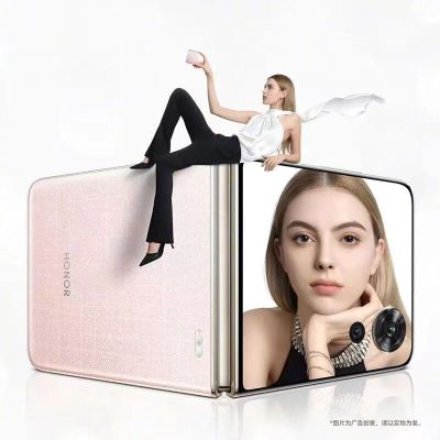 荣耀Magic V Flip 12GB+256GB 香槟粉 5G智能手机 折叠屏手机 4.0英寸大外屏+6.8英寸内屏 单反级写真相机 青海湖电池 5G AI 拍照