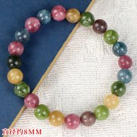 厂家直销碧玺玉髓手串水晶饰品单圈男女情侣手链夏季清凉直播货源送女朋友老婆情人节七夕生日礼物