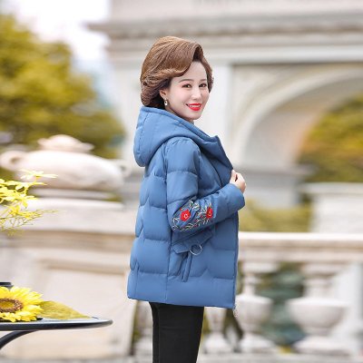 迪鲁奥(DILUAO)羽绒服妈妈秋冬装外套短款中老年女装中年人小洋气