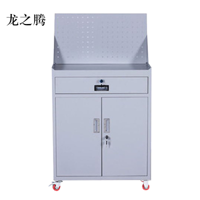 龙之腾工具柜加厚铁皮储物柜工厂车间用带抽屉汽修多功能收纳柜灰白色一斗小柜含轮子